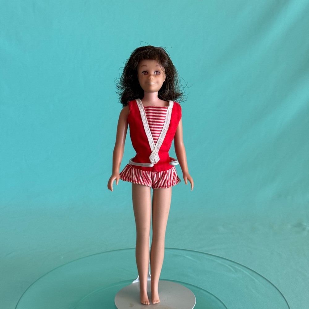 Barbie Doll in Red and White Stripes